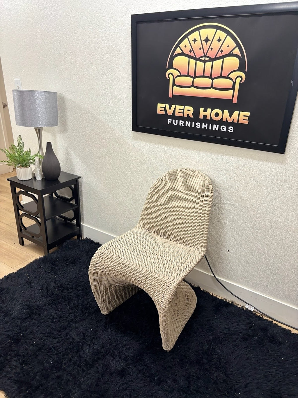 Daughtery Wicker Dining Side Chair — New/Open Box