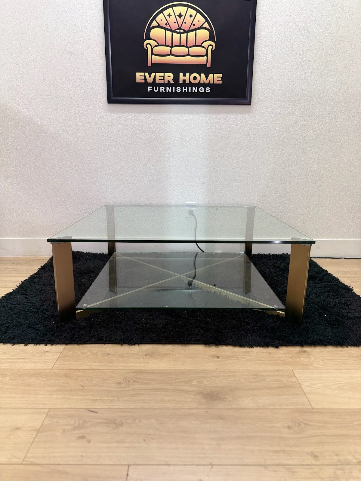 Xavier Square Coffee Table Antique Brass