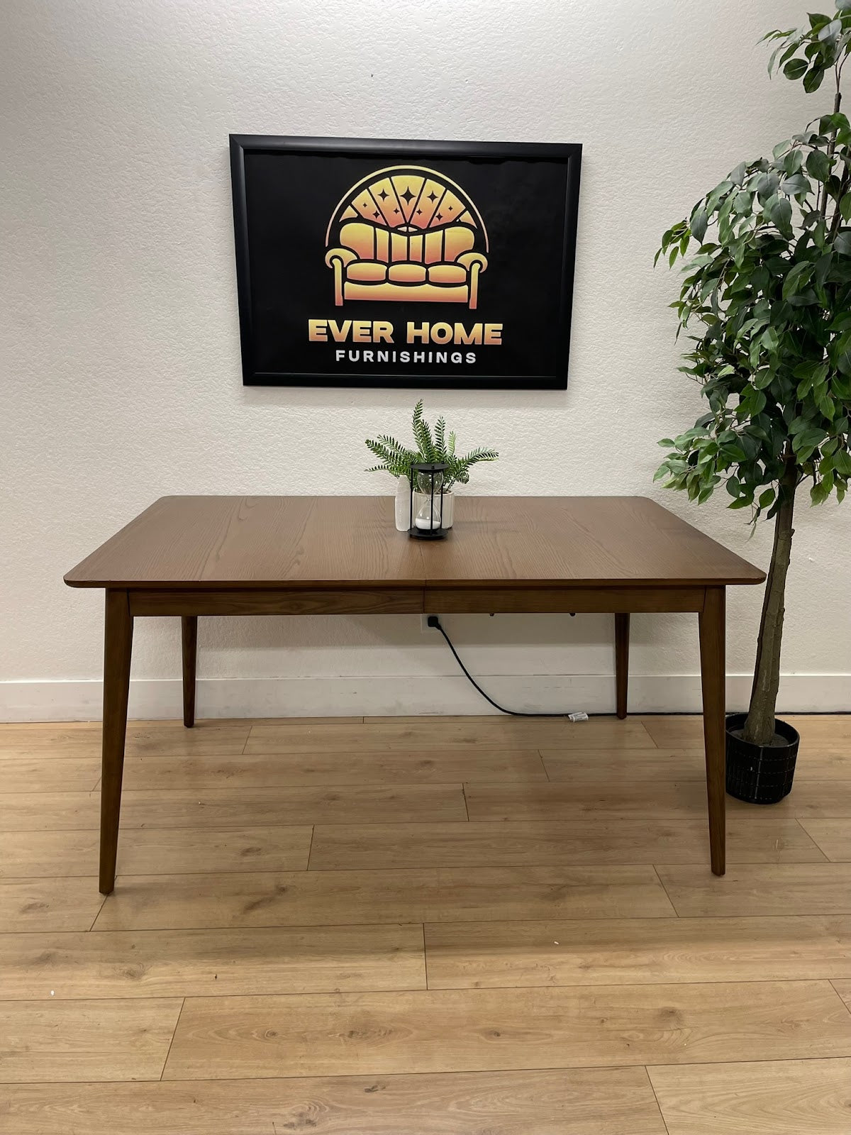 Shila Butterfly Leaf Dining Table — Seats 6-8, New/Open Box