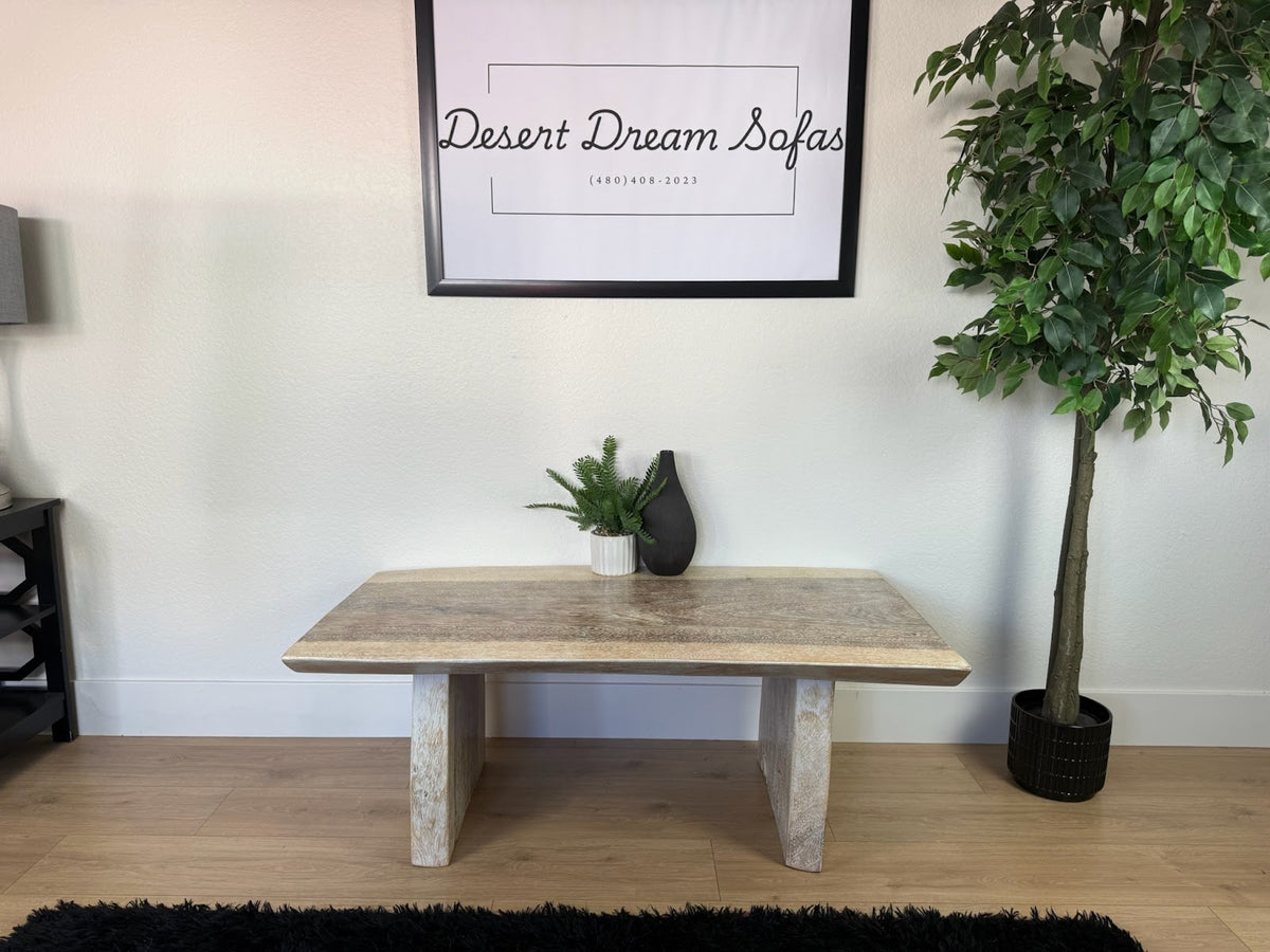 Ibolili Suar Sled Coffee Table — Natural Wood, $1,160 Retail