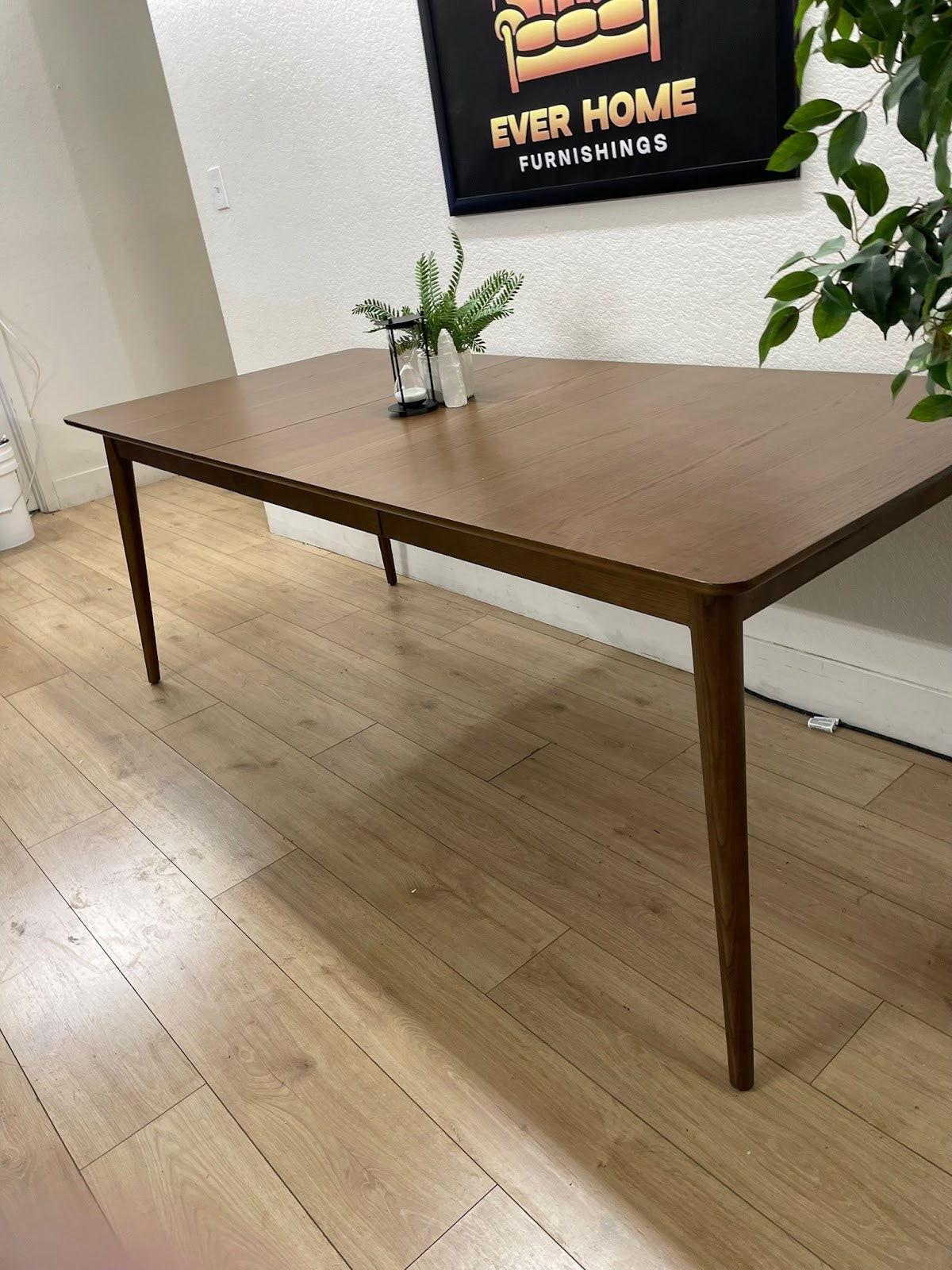 Shila Butterfly Leaf Dining Table — Seats 6-8, New/Open Box