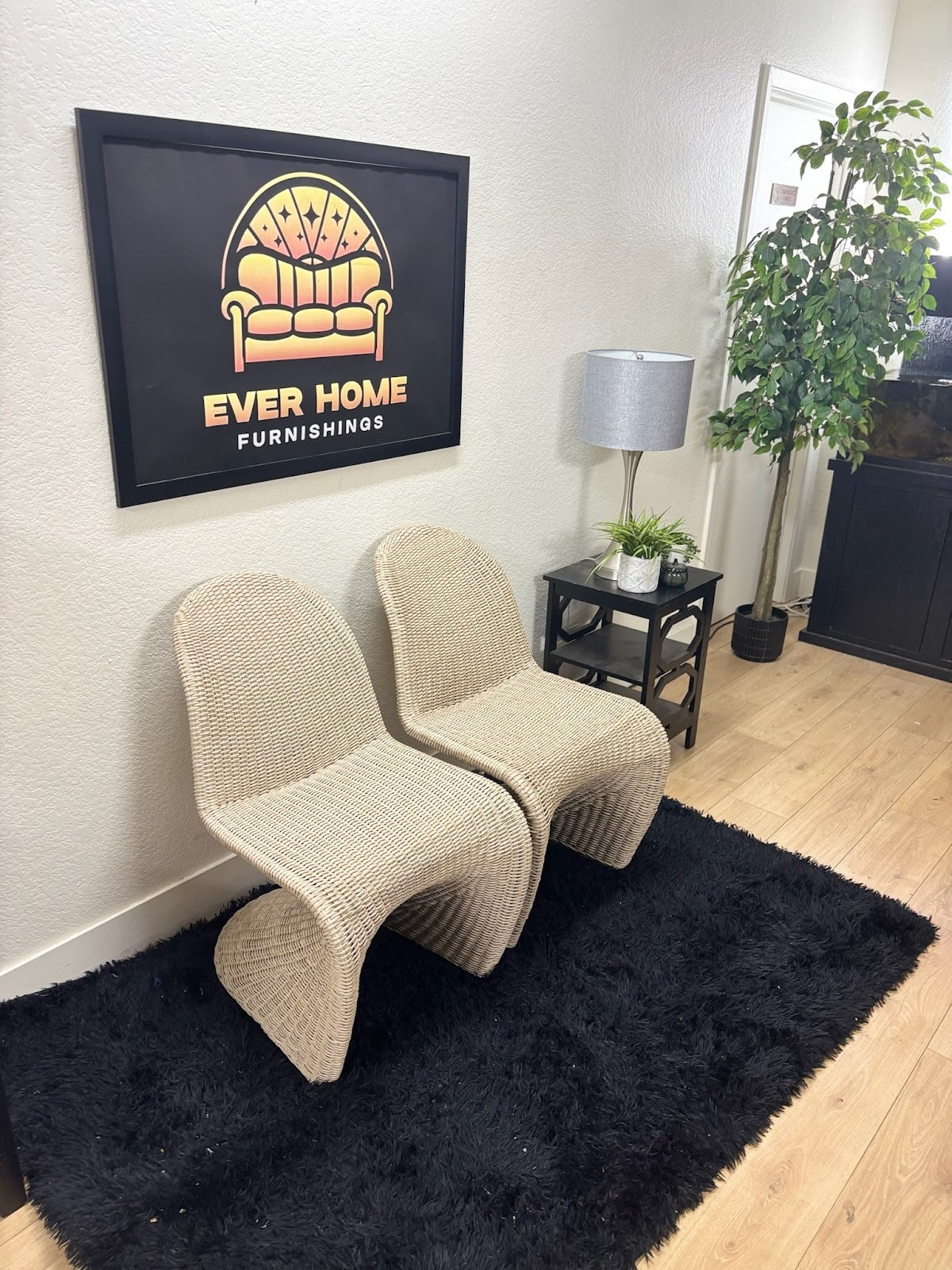 Daughtery Wicker Dining Side Chair — New/Open Box