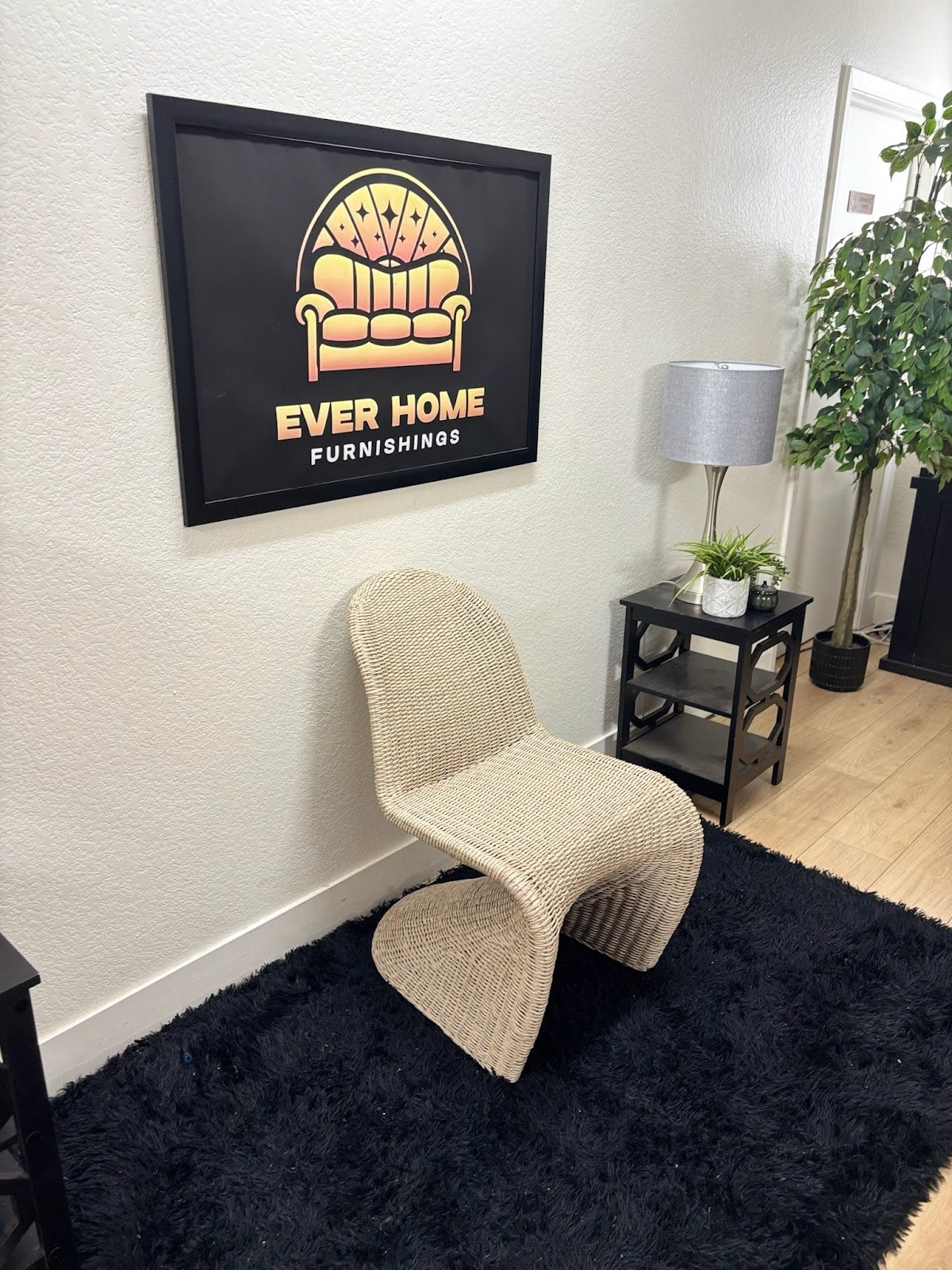 Daughtery Wicker Dining Side Chair — New/Open Box