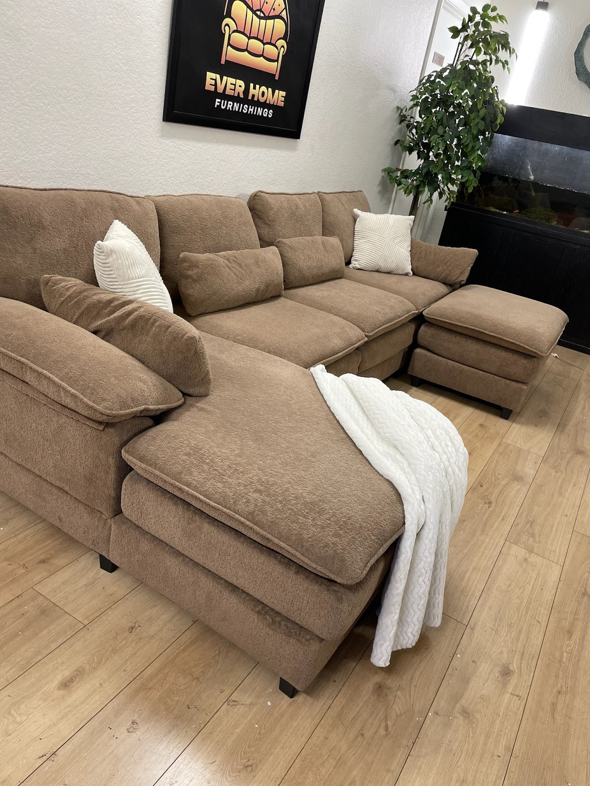 TJWN9007 Brown Modular Sectional Piece