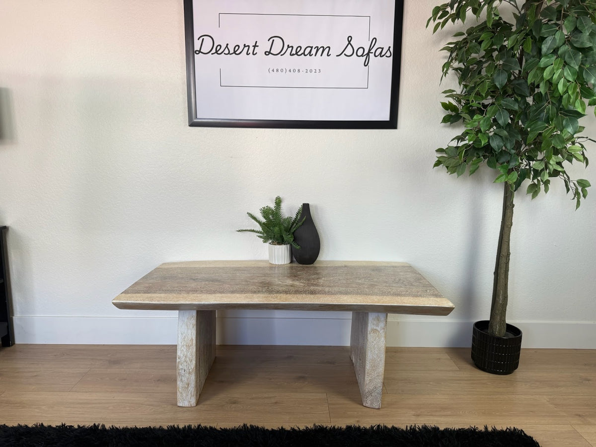 Ibolili Suar Sled Coffee Table — Natural Wood, $1,160 Retail