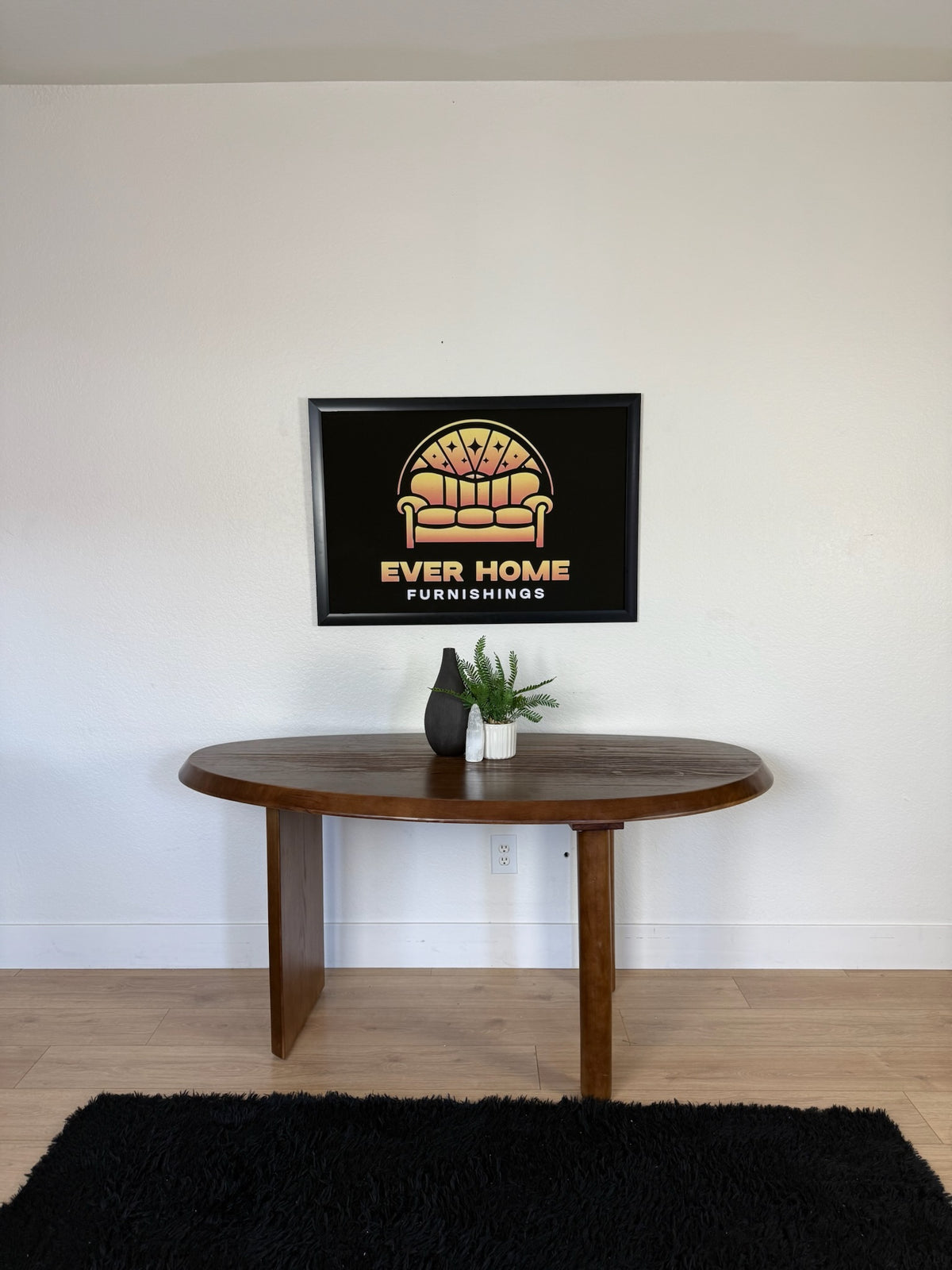 Brown Arc Solid wood Dining Table