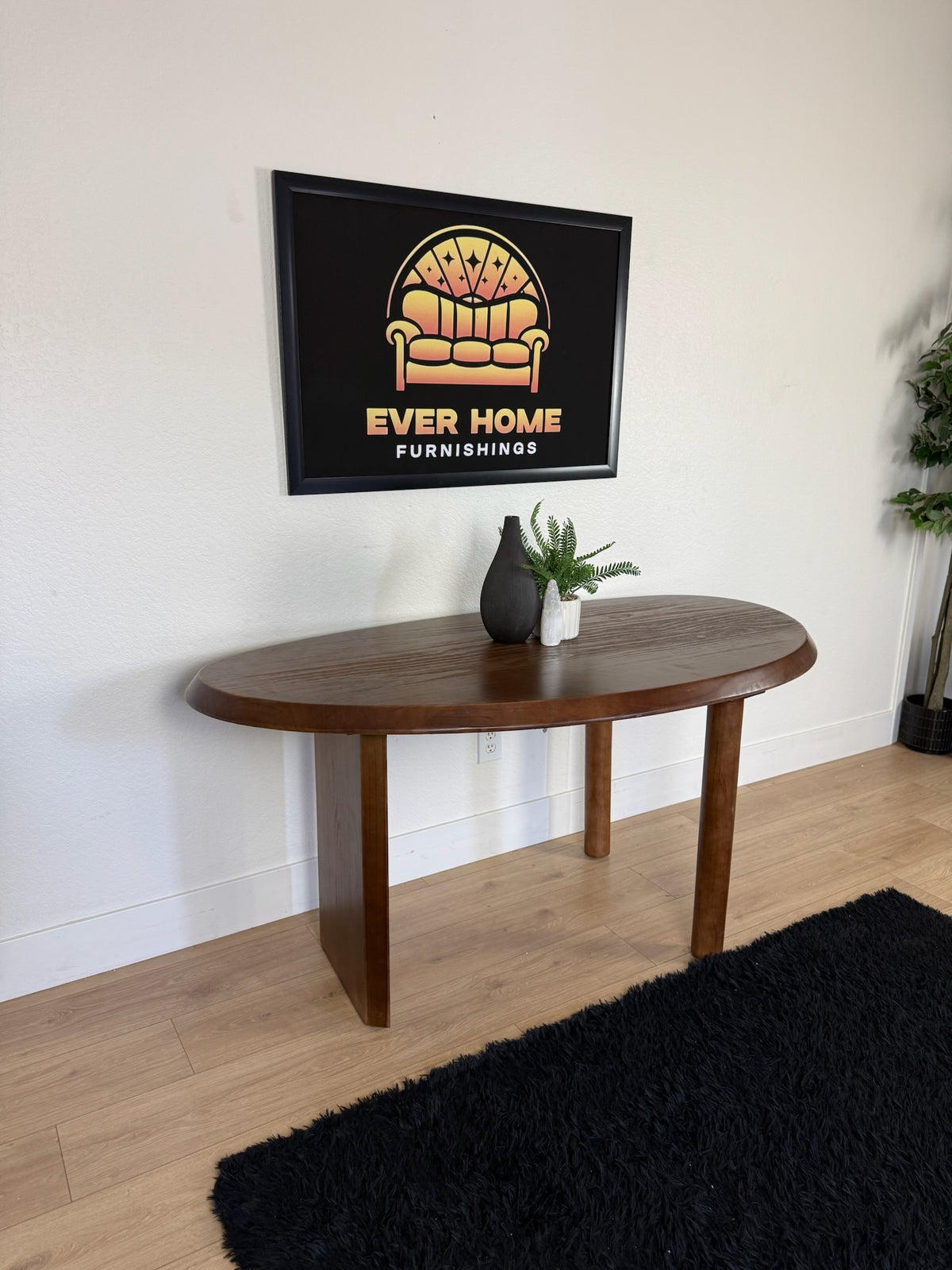 Brown Arc Solid wood Dining Table