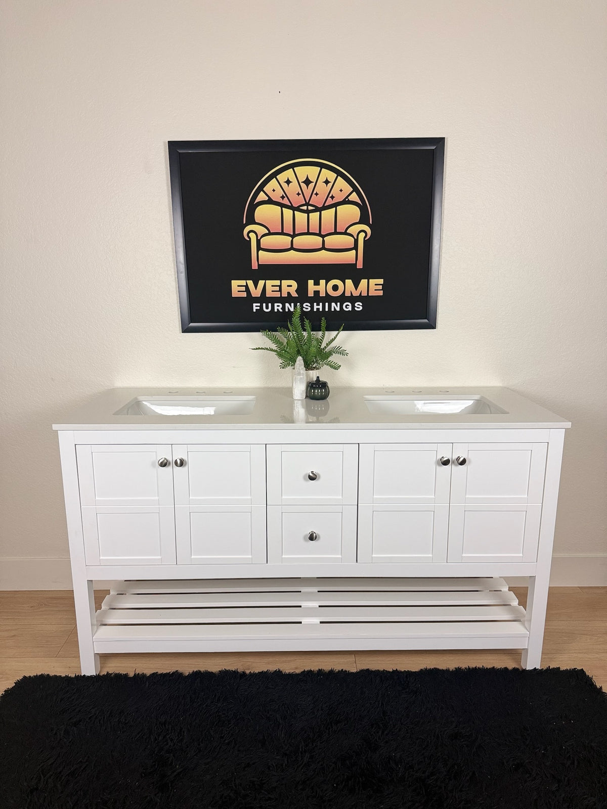 Krish 60” Double Bathroom Vanity Set – Modern Style