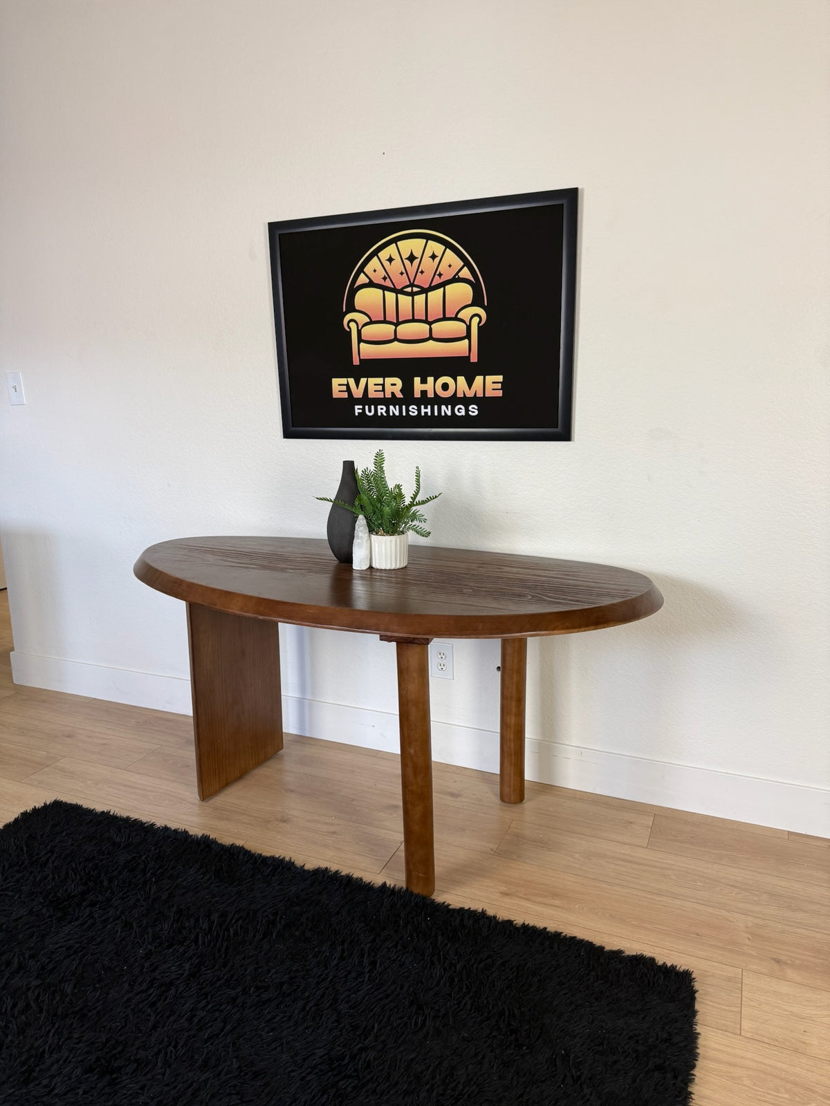 Brown Arc Solid wood Dining Table