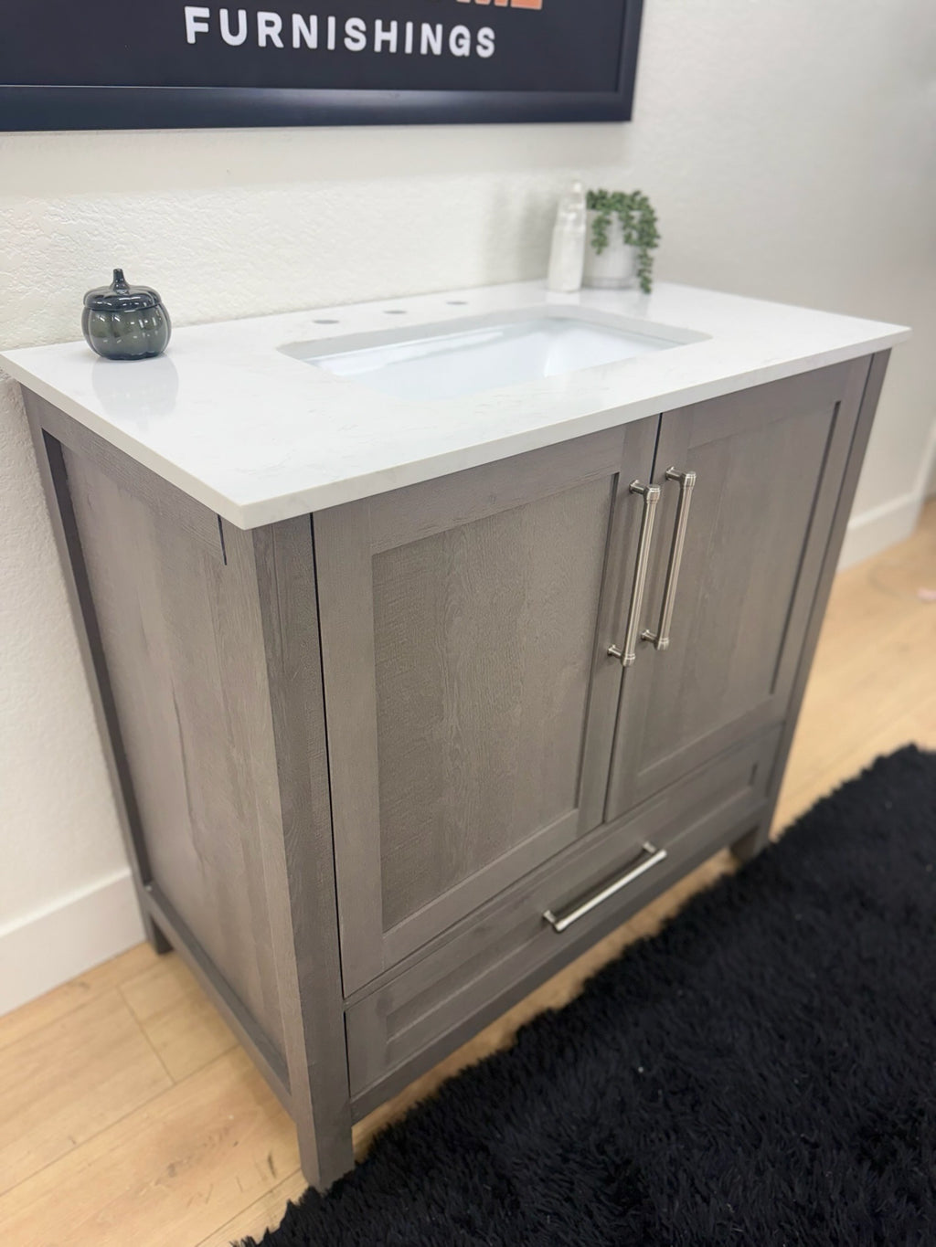 48" Wall-Mounted Bathroom Vanity