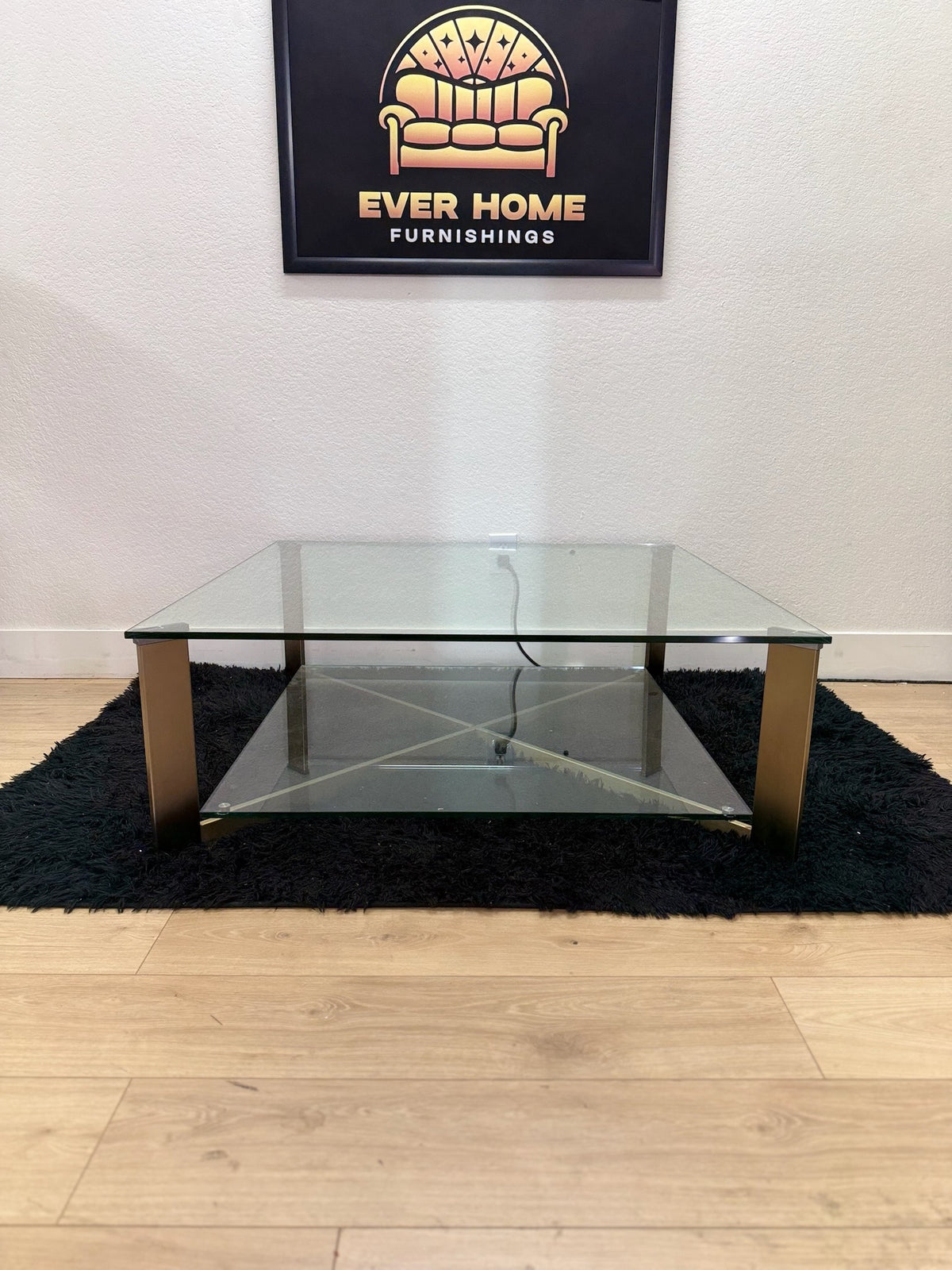 Xavier Square Coffee Table Antique Brass